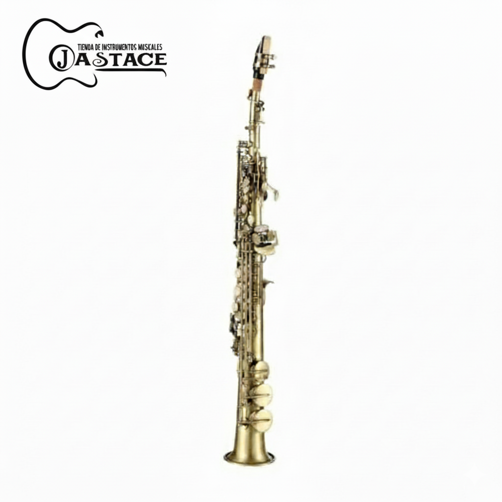 SAXOFON SOPRANO SILVERTONE RECTO LAQUEDO