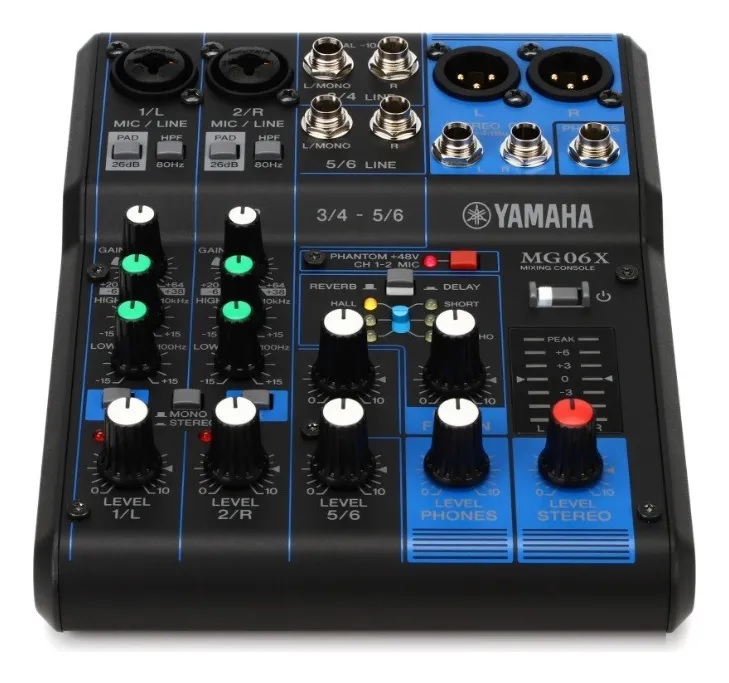 CONSOLA MEZCLADORA DE AUDIO YAMAHA  6 CANALES