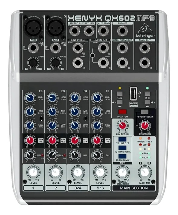 MEZCLADORA BEHRINGER XENYX QX602MP3