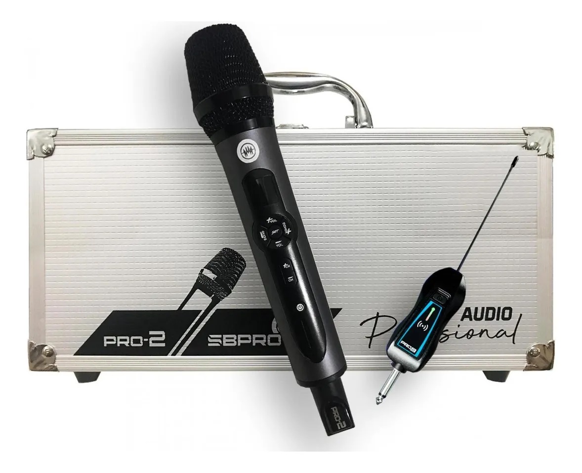 JUEGO DE MICROFONO SBPRO CON RECEPTOR INALAMBRICO