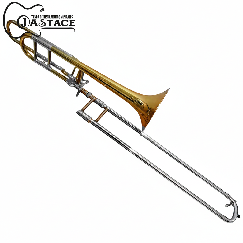 TROMBON DE VARA CON  TRANSPOSITOR SILVERTONE LAQUEADO