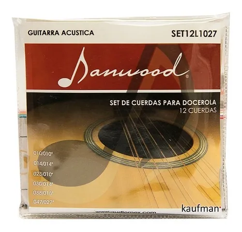 JUEGOS DE GUITARRA ACUSTICA JANWOOD PARA DOCEROLA 12 CUERDAS