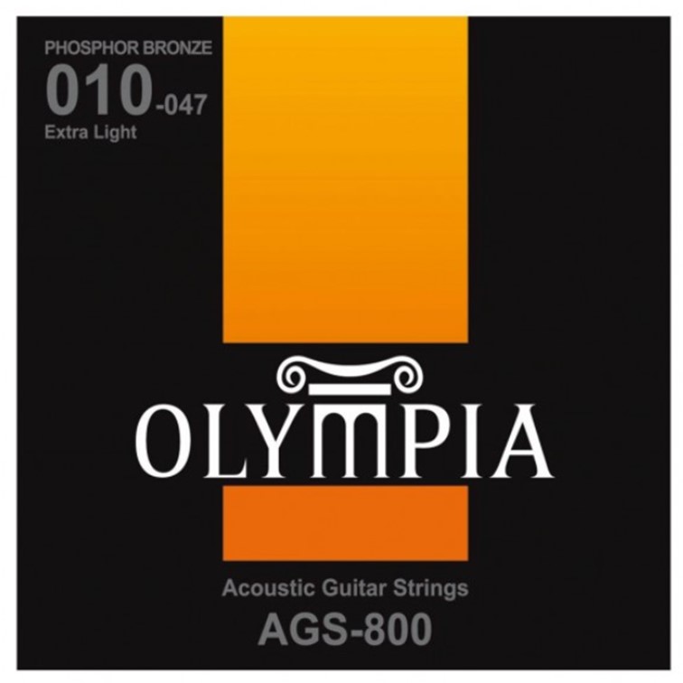 JUEGO DE CUERDAS PARA GUITARRA ACUSTICA AGS-800  PHOSPHOR BRONZE 010-047 EXTRA LIGHT