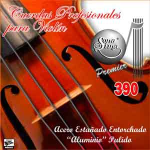 JUEGO DE CUERDAS PROFESIONALES PARA VIOLIN  390 LISA ACERO ESTAÑADO 