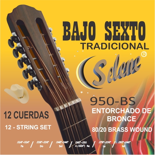 JUEGO DE 12 CUERDAS PARA BAJO SEXTO TRADICIONAL 