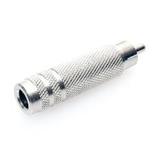 ADAPTADOR JACK 6.3MM A PLUG RCA METALICO 
