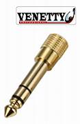 ADAPTADOR PLUG 6.3 ESTEREO A JACK 3.5 ST DORADO