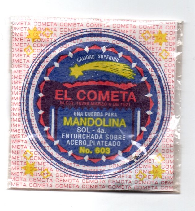 CUERDA PARA MANDOLINA ENTORCHADO SOBRE ACERO PLATEADO 4ta