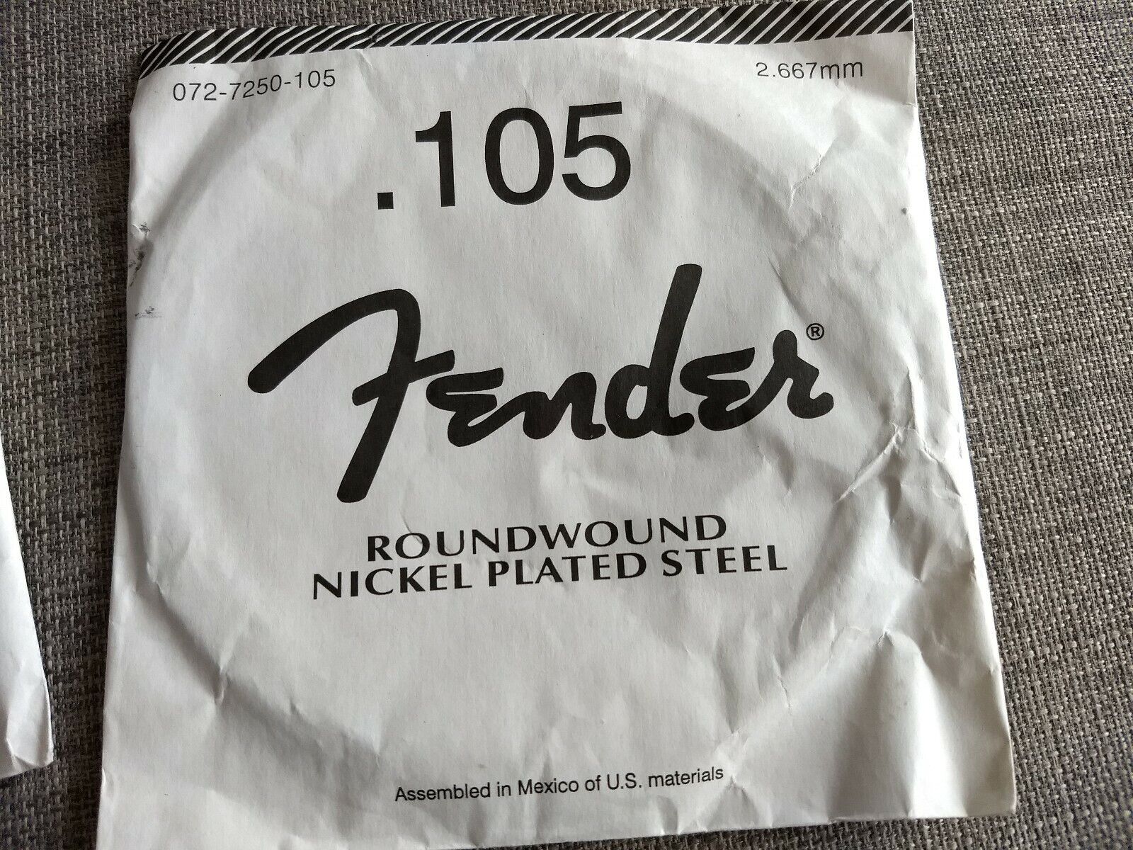 CUERDA PARA BAJO ELECTRICO .105 PURE NICKEL