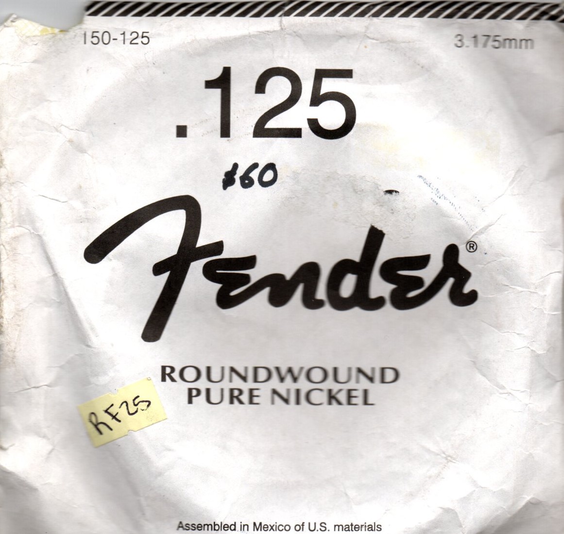 CUERDA PARA BAJO ELECTRICO .125 PURE NICKEL
