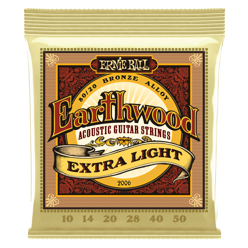JUEGO DE CUERDAS ENGORDADURA ERNIE BALL EARTHWOOD  PARA GUITARRA 2006