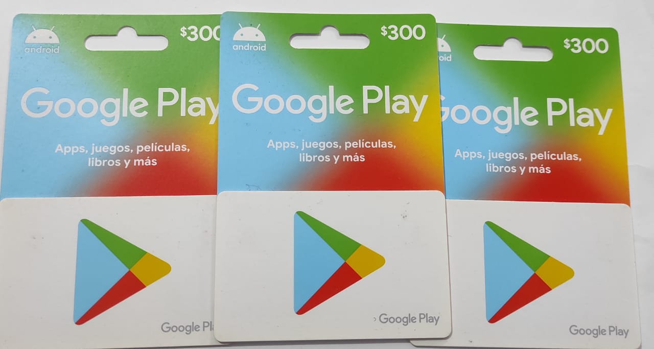 TARJETA GOOGLE PLAY APPS, JUEGOS, PELICULAS, 300