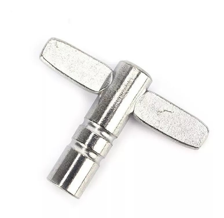 LLAVE PARA TAROLA BATERIA TOM TIPO T GRANDE NIQUELADO