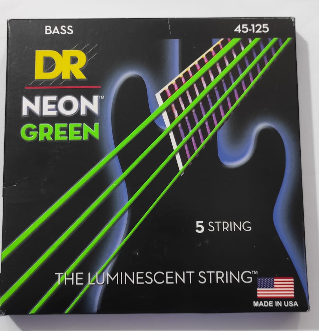 JUEGO DE CUERDAS NEON GREEN PARA BAJO ELECTRICO