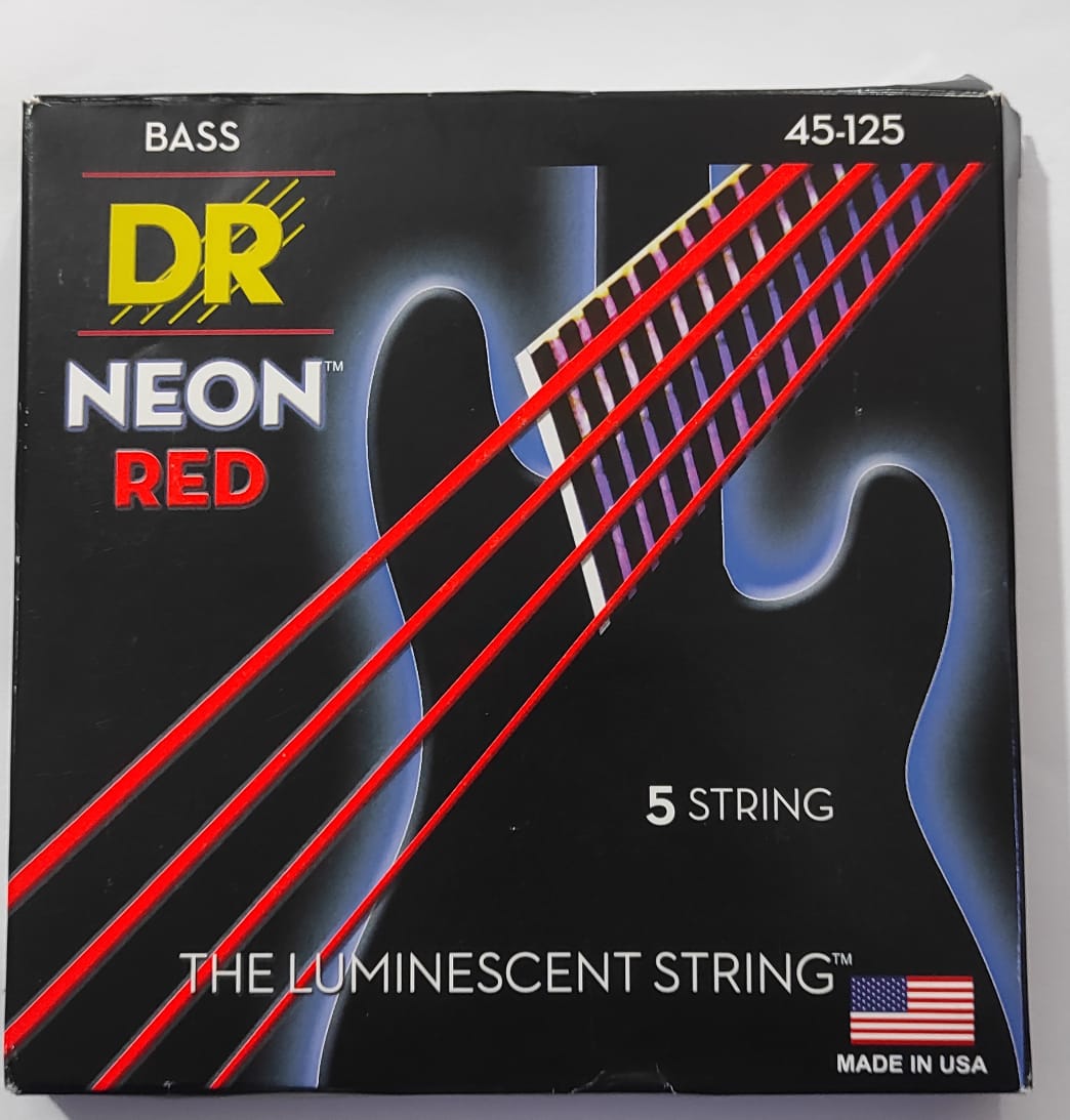 JUEGO DE CUERDAS NEON RED PARA BAJO ELECTRICO