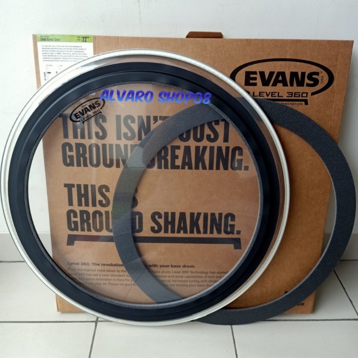 PARCHE EVANS LEVEL 360 PARA BOMBO 22"