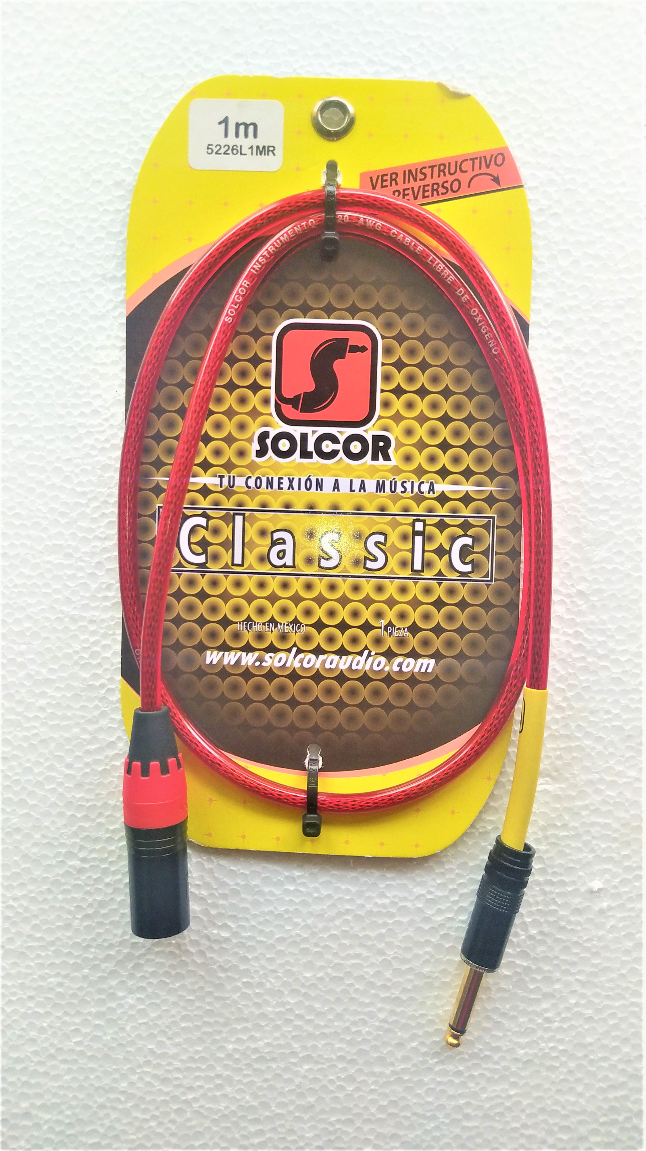 CABLE SOLCOR PLUG A CANON MACHO 1M