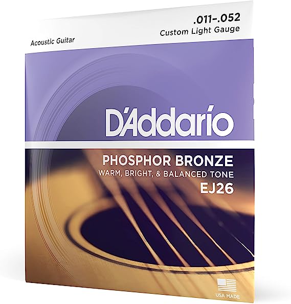 JUEGO DE CUERDOS DADDARIO ELECTRO ACUSTICA EJ26 LIGHT  11- 52 