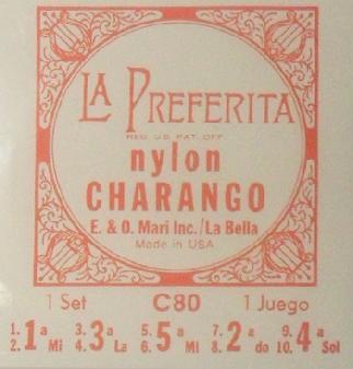 JUEGO DE CUERDAS CHARANGO NYLON MARCA LA PREFERENCIA 