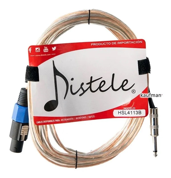 CABLE PARA BOCINA SPEAKON A PLUG 5 METROS
