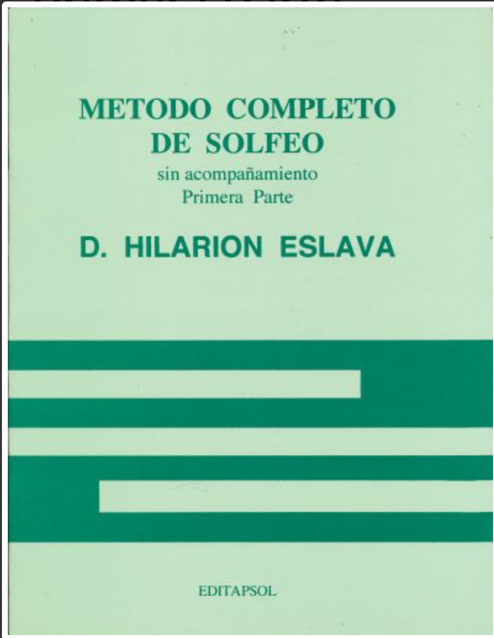 METODO COMPLETO DE SOLFEO PRIMERA PARTE 