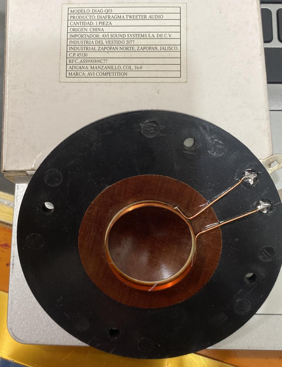 DIAFRAGMA TWEETER AUDIO 