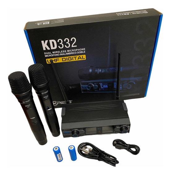MICROFONO INALAMBRICO KRIEG DOBLE DE MANO KD332