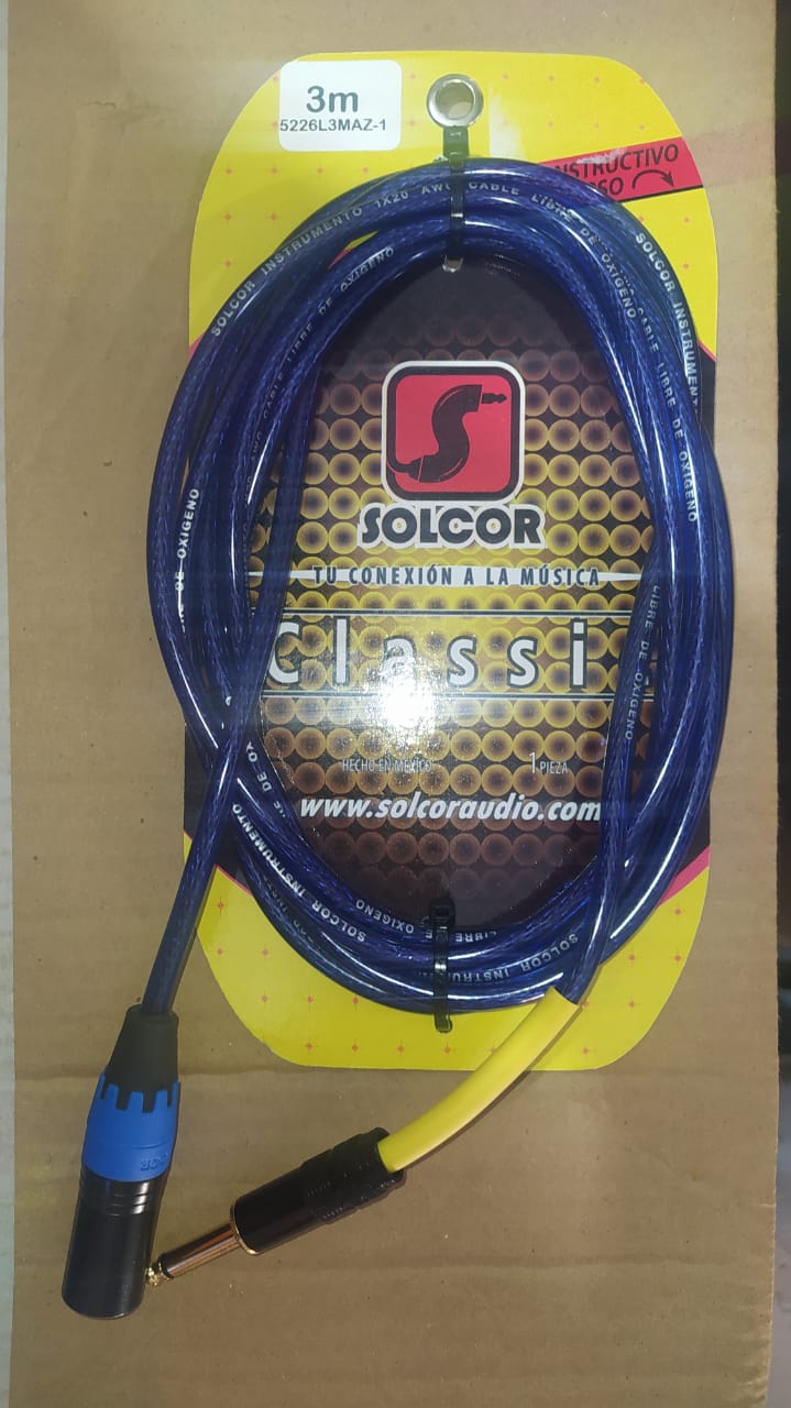 CABLE AZUL DE CANON MACHO A PLUG 3M