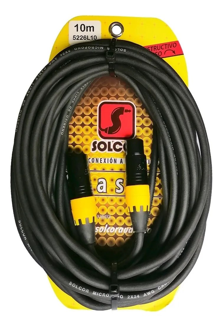 CABLE SOLCOR CANON HEMBRA A CANON MACHO MIC 10 METROS  