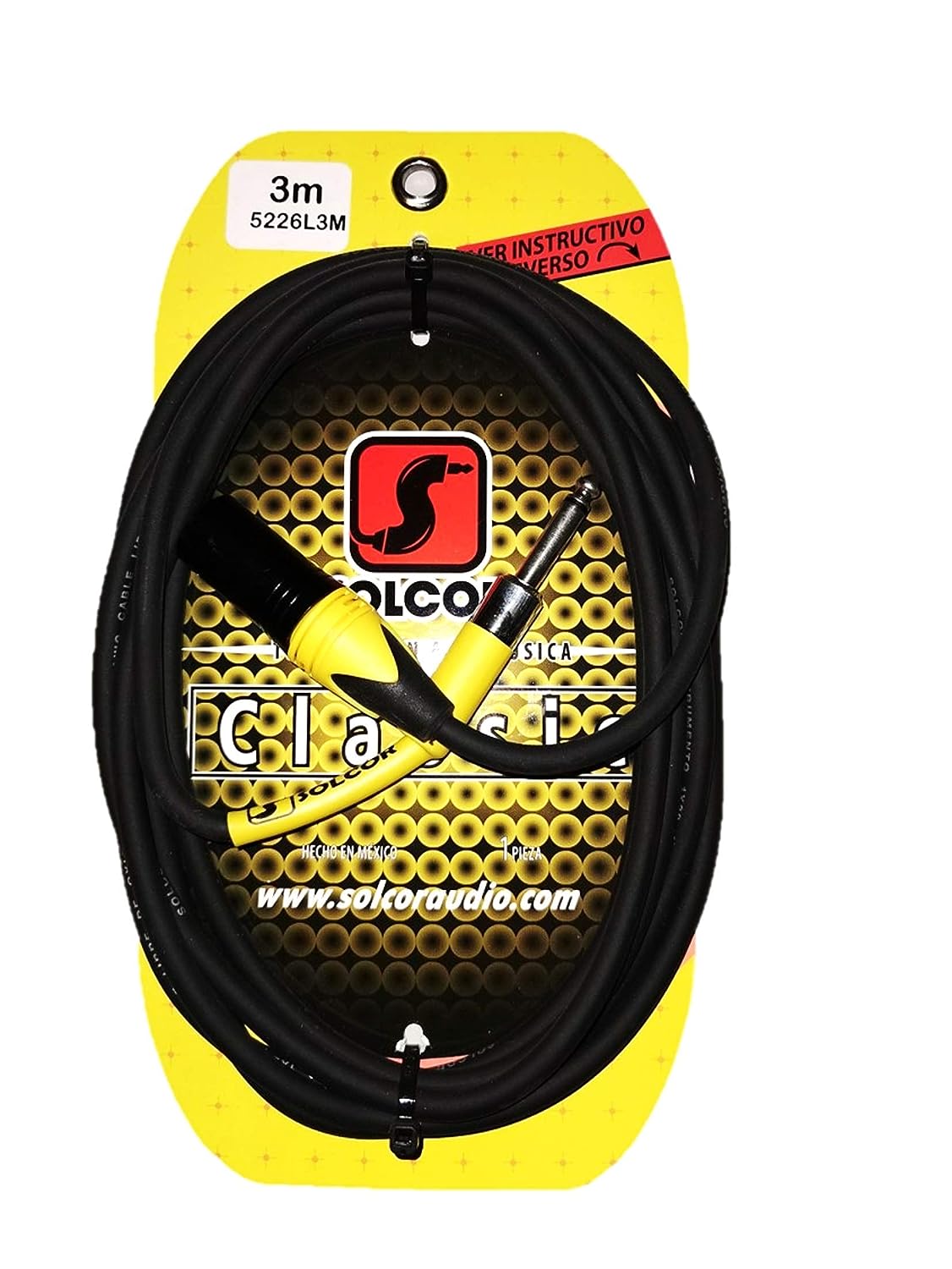 CABLE SOLCOR PLUG A CANON MACHO 3 METROS