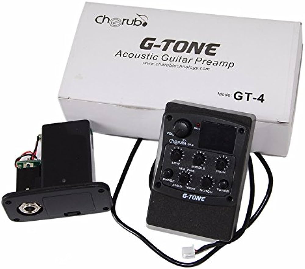 PREAMPLIFICADOR PASTILLA GUITARRA ACUSTICA GT-4 CHERUB G-TONE