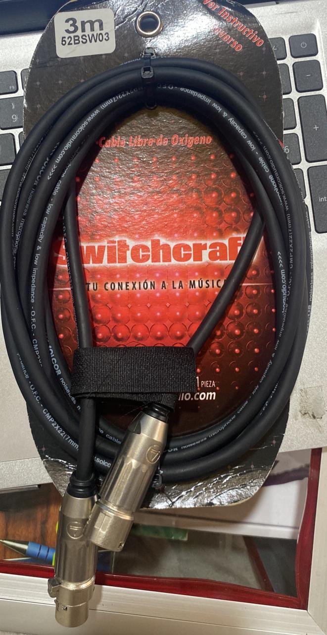 CABLE SWITCHCRAFT CANON A CANON DE 3 METROS 