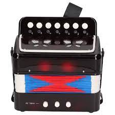 ACORDEON INFANTIL DE 7 TECLAS COLOR NEGRO 
