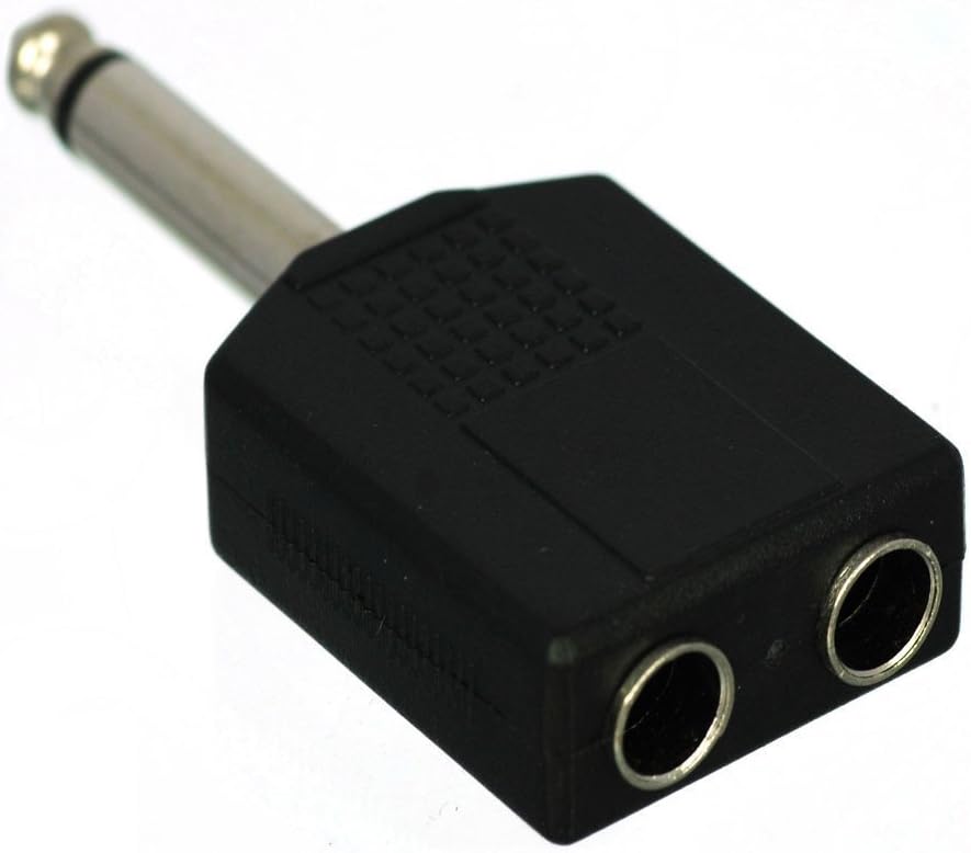 ADAPTADOR Y DOBLE PLUG HEMBRA A PLUG 6.3
