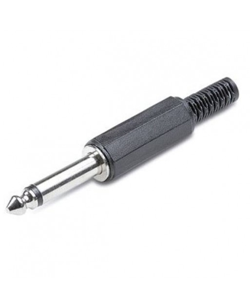 CONECTOR PLUG 6.3 MONO CON RESORTE PLASTICO