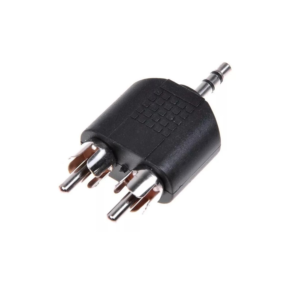 ADAPTADOR CONVERTIDOR AUX 3.5 A DUAL RCA MACHO