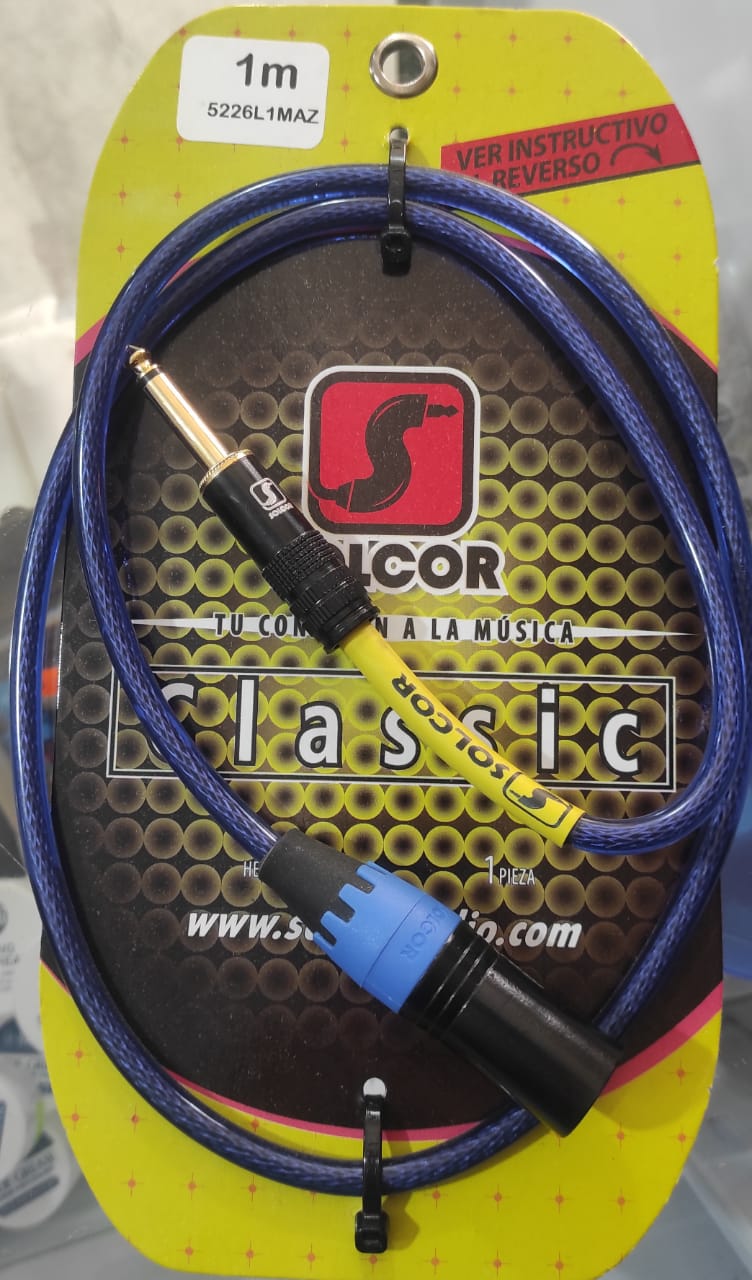 CABLE SOLCOR DE PLUG 6.3 A CANON MACHO 1M 