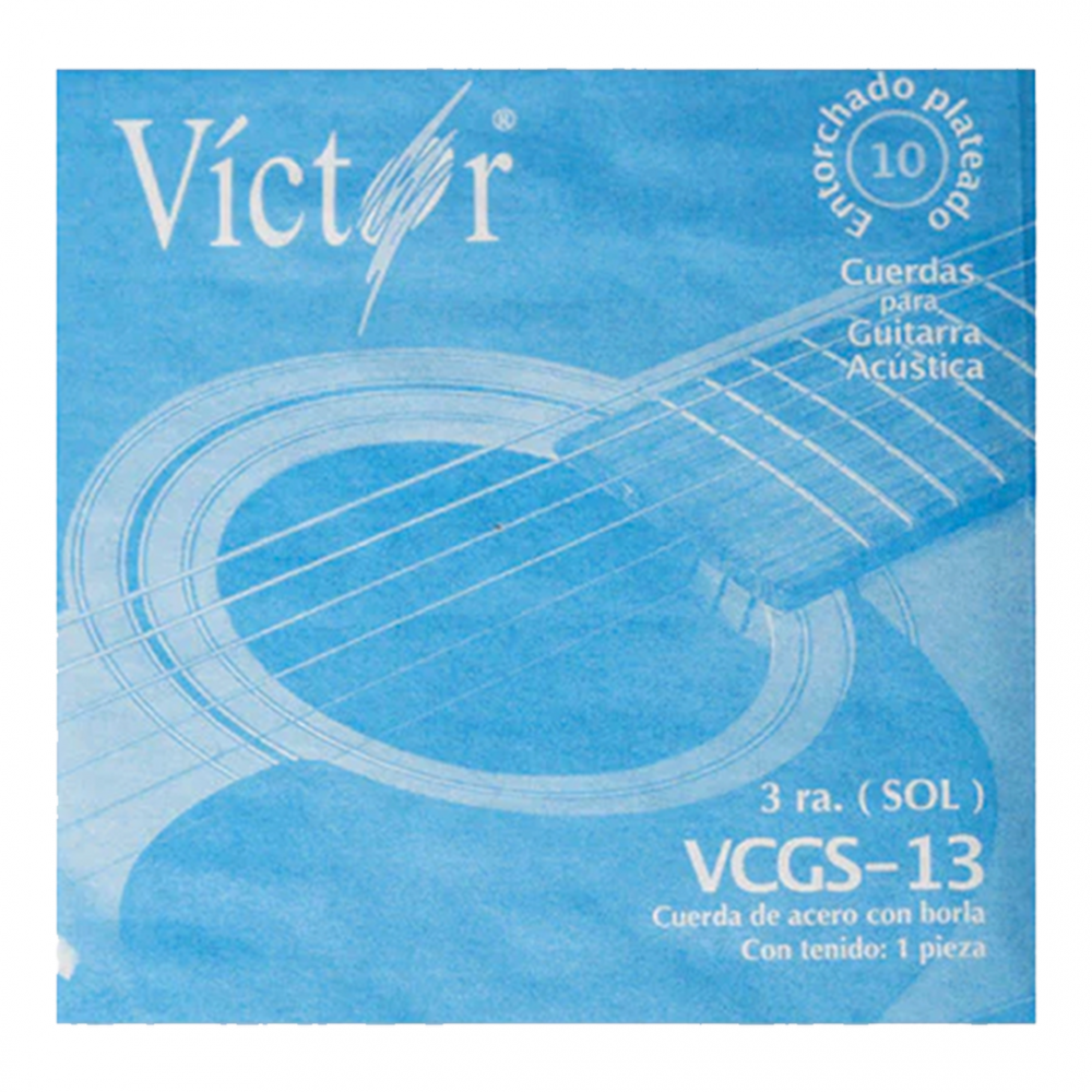CUERDAS VICTOR DE ACERO CON BORLA 3 RA