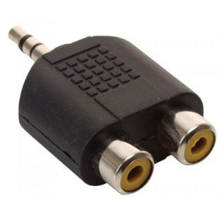 ADAPTADOR DOS JACK RCA A PLUG 3.5 MM ESTEREO