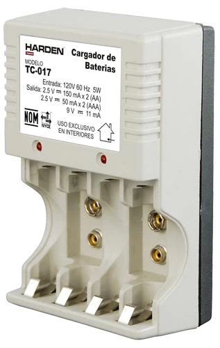 CARGADOR PARA BATERIAS AA,AAA, 9V HARDEN