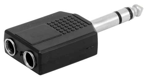 ADAPTADOR Y DOBLE HEMBRA A PLUG 6.3 STEREO