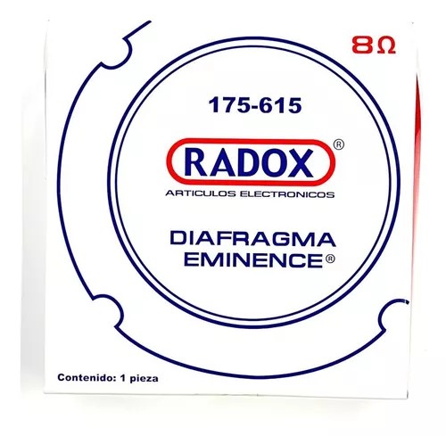 DIAFRAGMA RADOX DE TITANIO PARA DRIVER DE COMPRESION 175-615