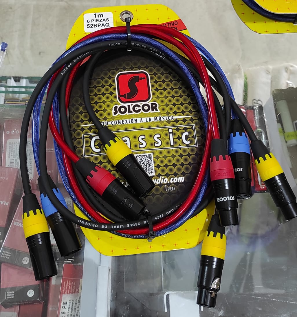 CABLE SOLCOR DE CANON MACHO A CANON HEMBRA 1M DIFERENTES COLORES 
