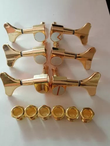 MAQUINARIA PARA BAJO ELECTRICO 6 CUERDAS DORADO