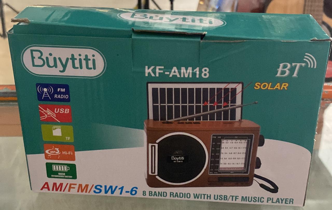 RADIO FM SOLAR CON USB,BLUETOH Y FM 