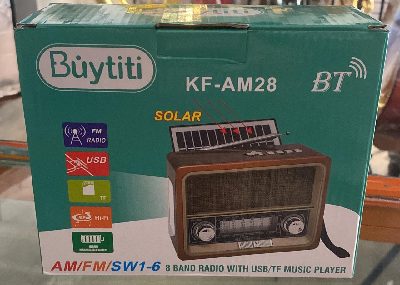 RADIO FM WITH USB/TF MUSIC PLAYER SOLAR 