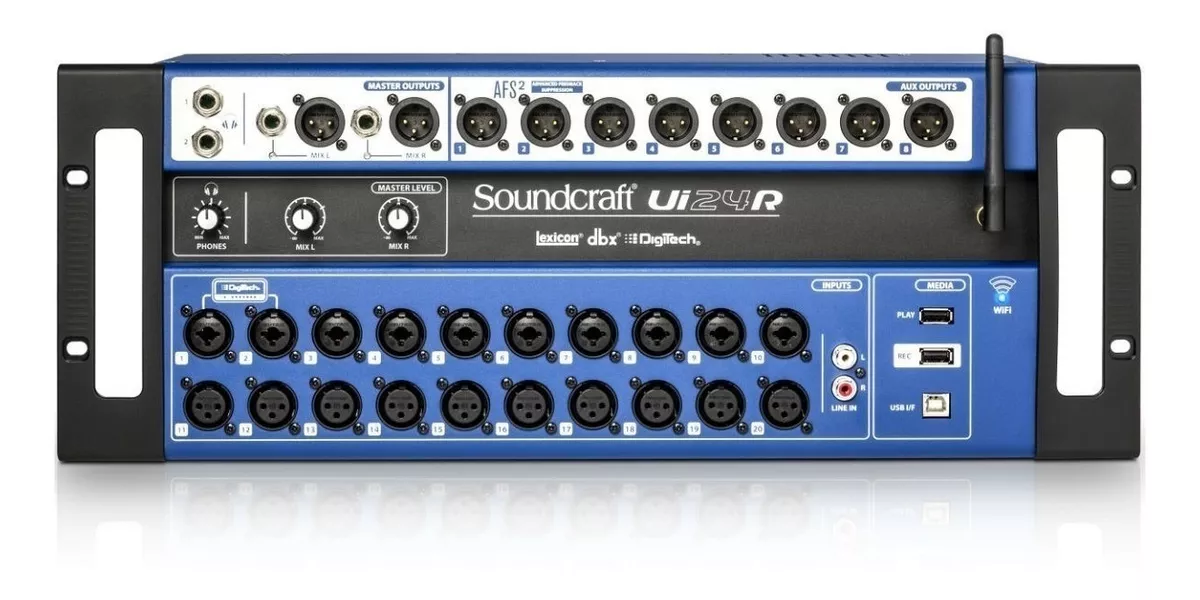 CONSOLA SOUNDCRAFT Ui24R DE MEZCLA 88/265v