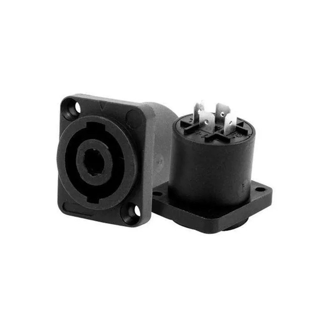 CONECTOR DE SPEAKON CUADRADO C NEGRO PLASTICO