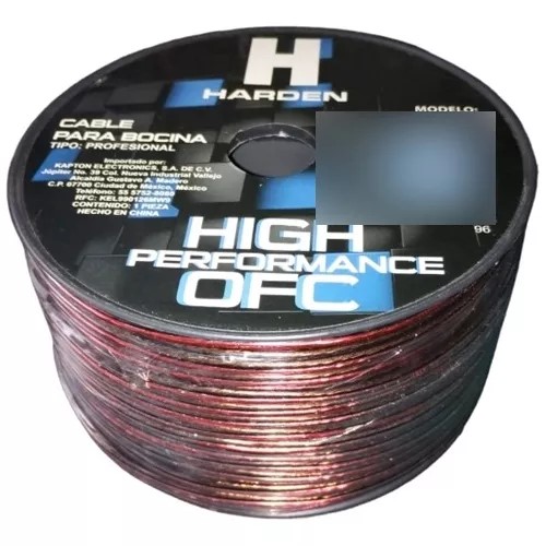 CABLE POLARIZADO CALIBRE 12 REFORZADO PARA BOCINA, TROMPETA, STEREO