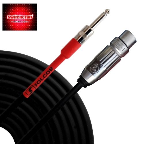 CABLE DE MICROFONO SOLCOR SWITCHCRAFT PLUG A CANON 6 METROS 